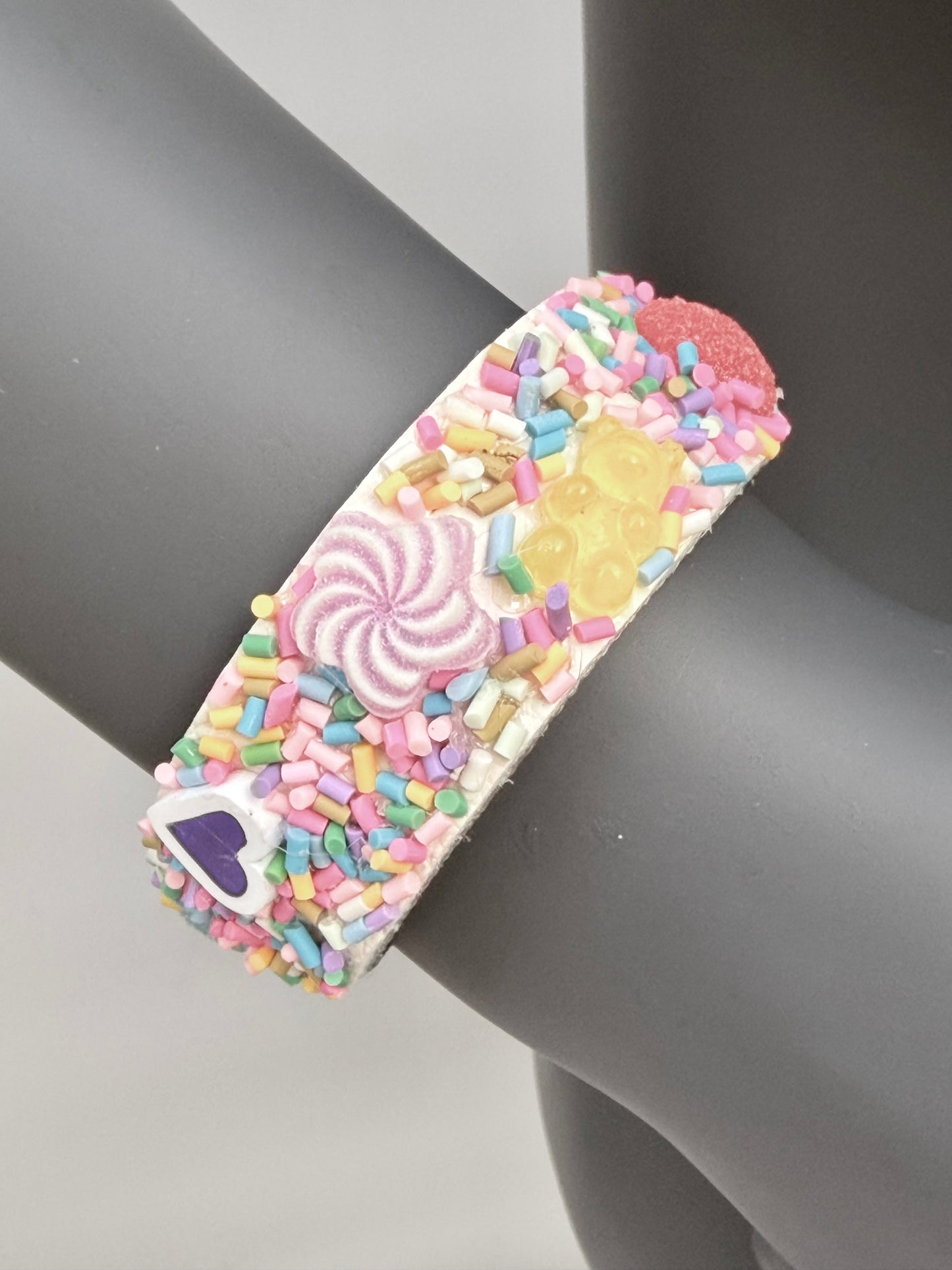 Harness Set - Candy on White Leather