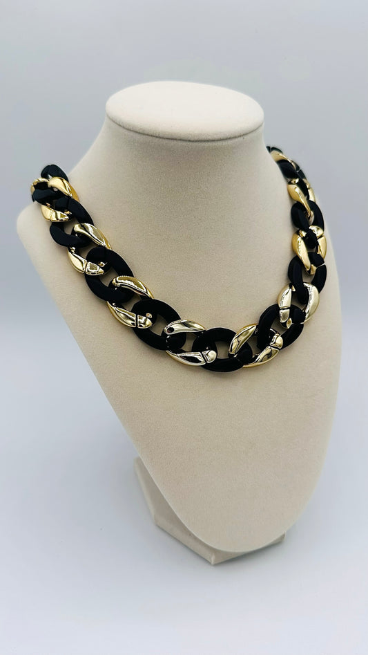 Gold and Black Chunky Chain (Acrylic)