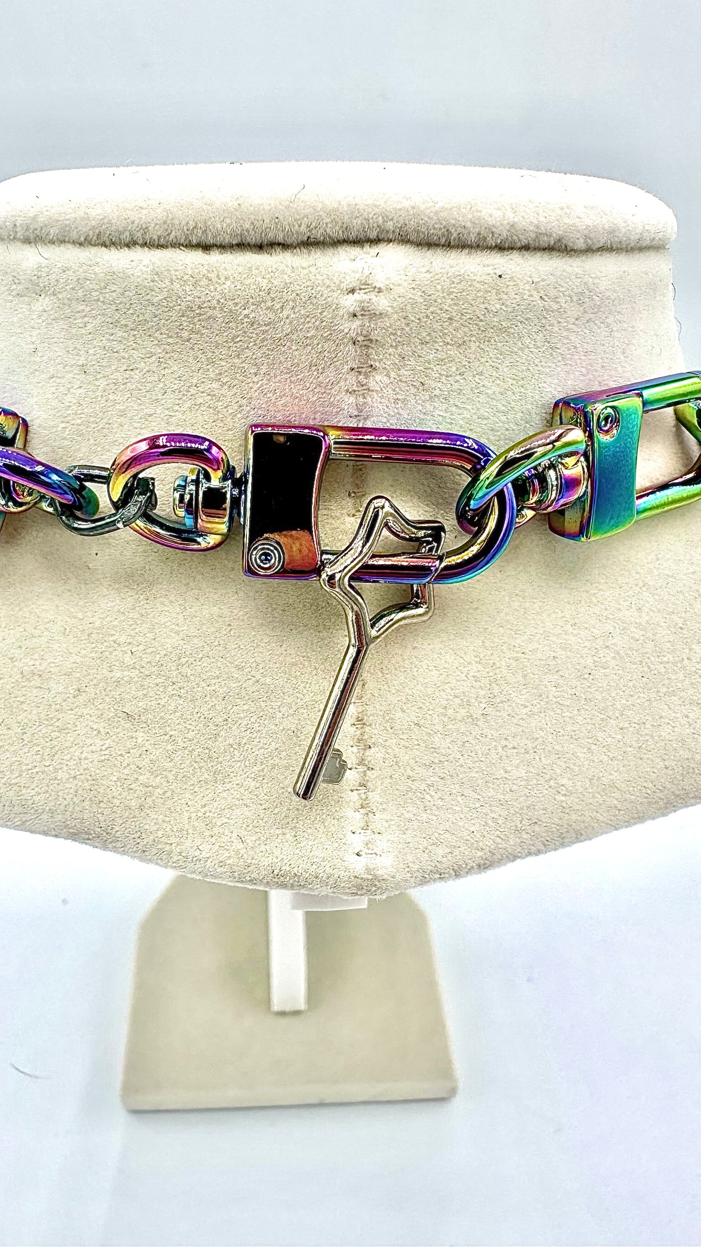 Iridescent Star Padlock Necklace