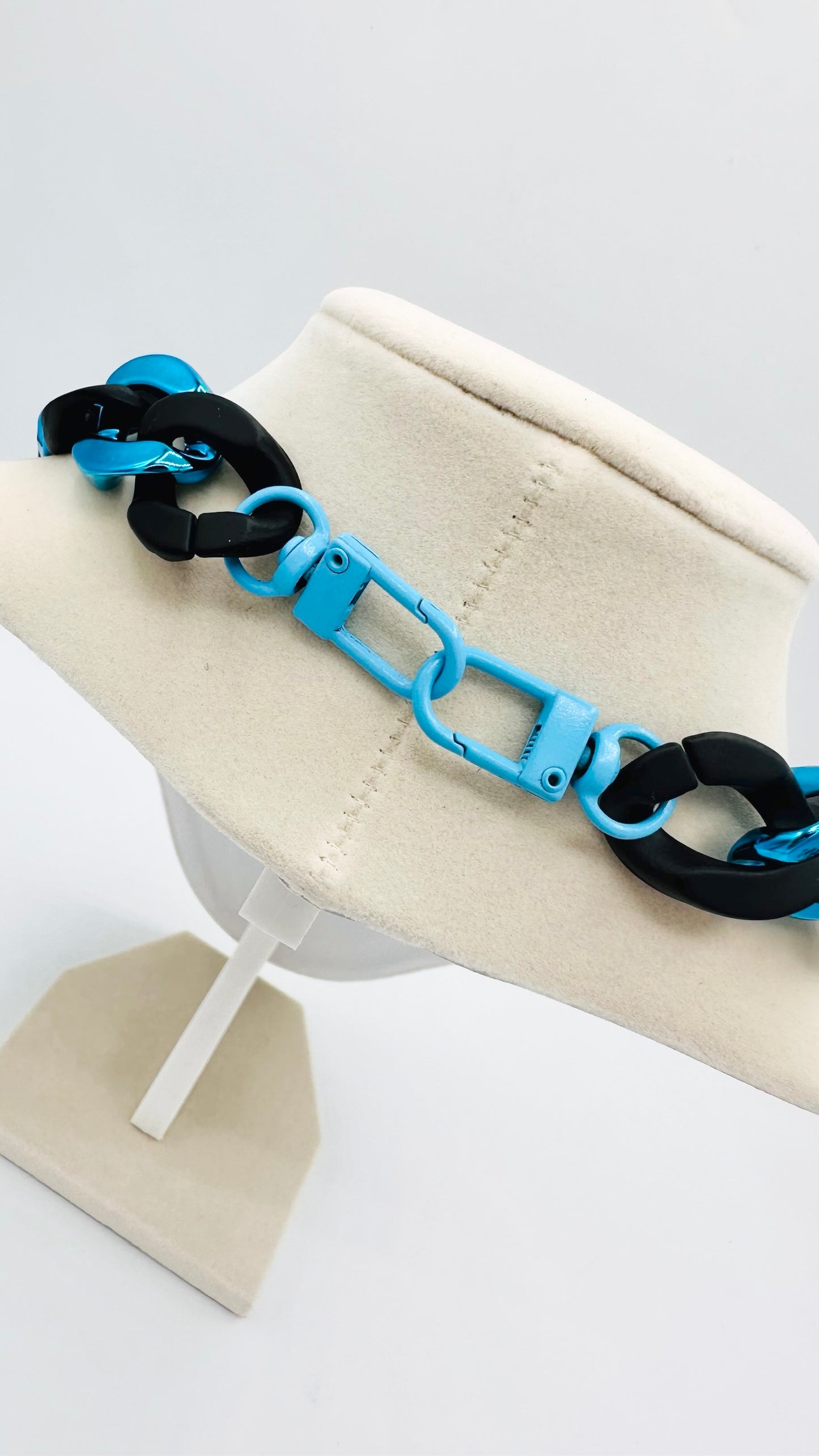 Blue and Black Chunky Chain (Acrylic)