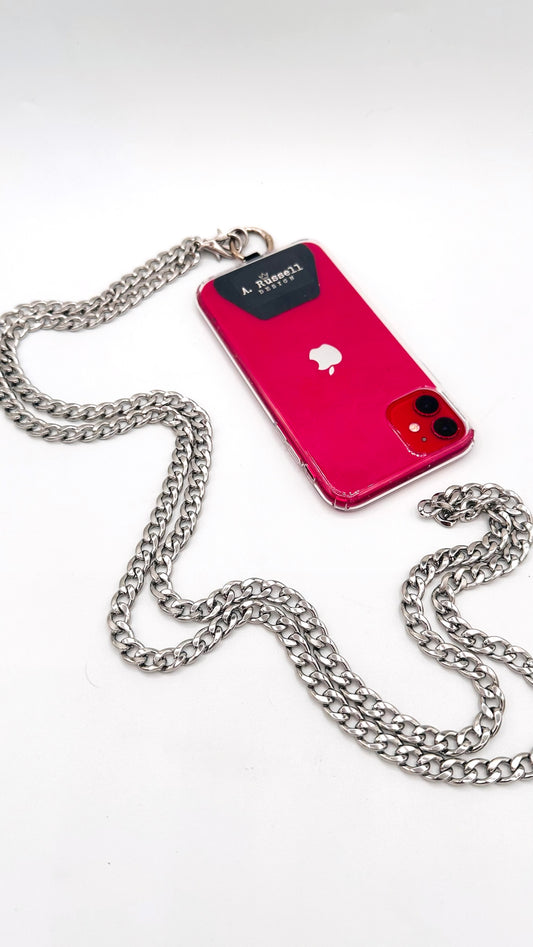 Silver Phone Leash Chain