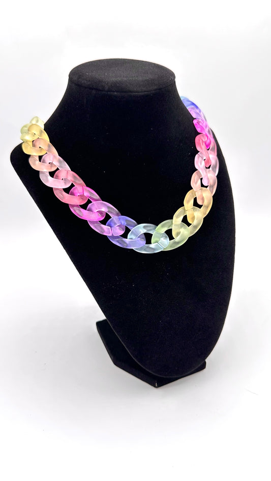 Rainbow Pastel Chunky Chain (Acrylic)