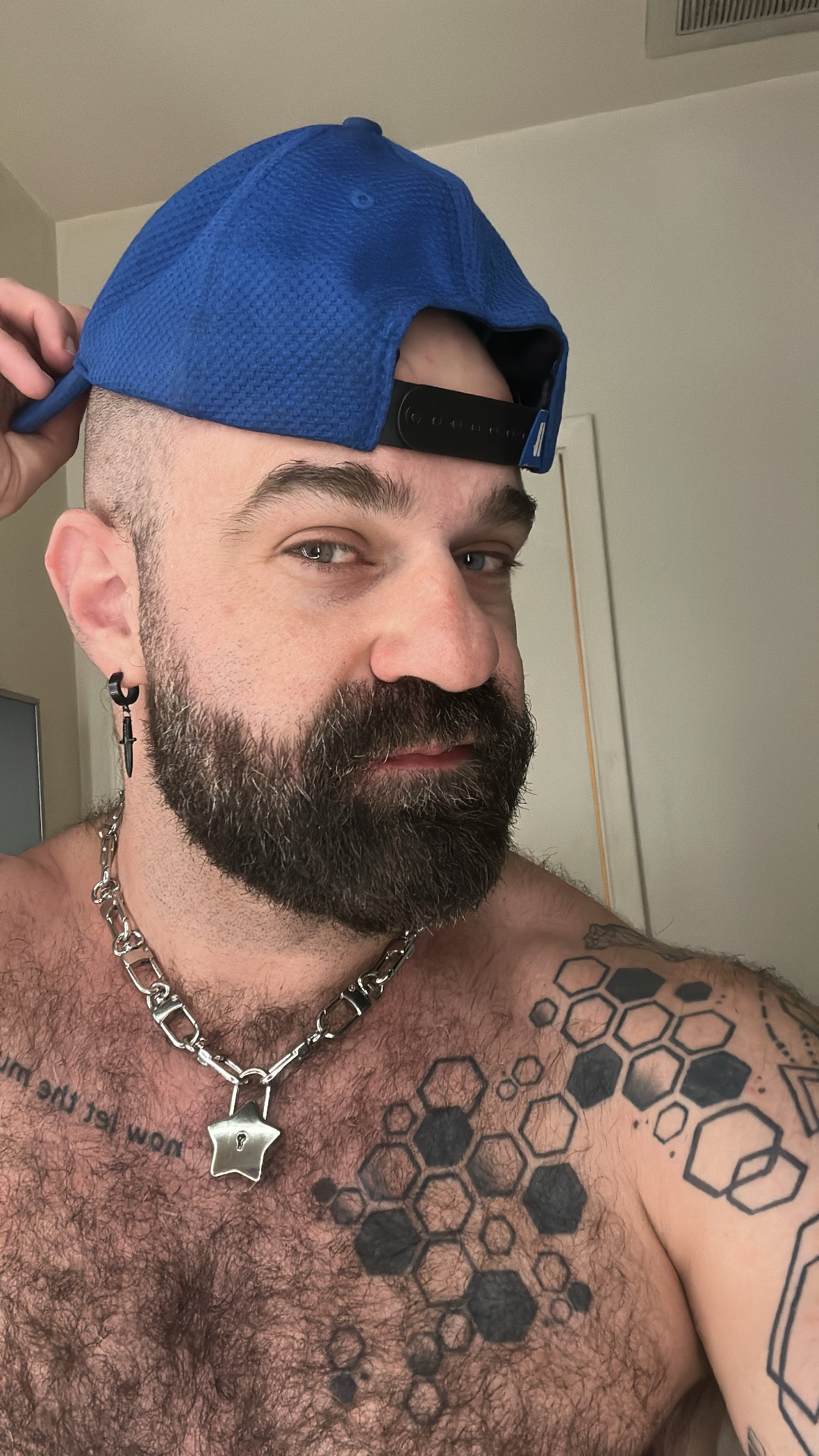 Silver Star Padlock Necklace