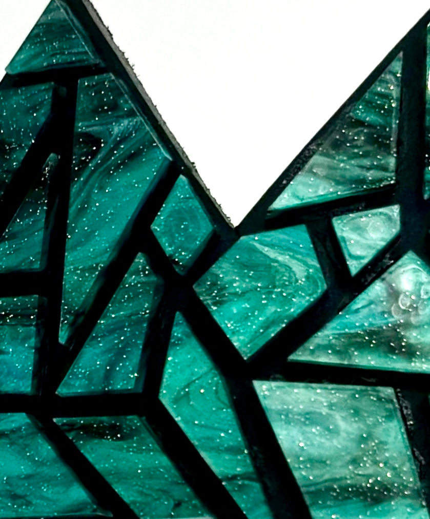 Green Galaxy Crown on Black