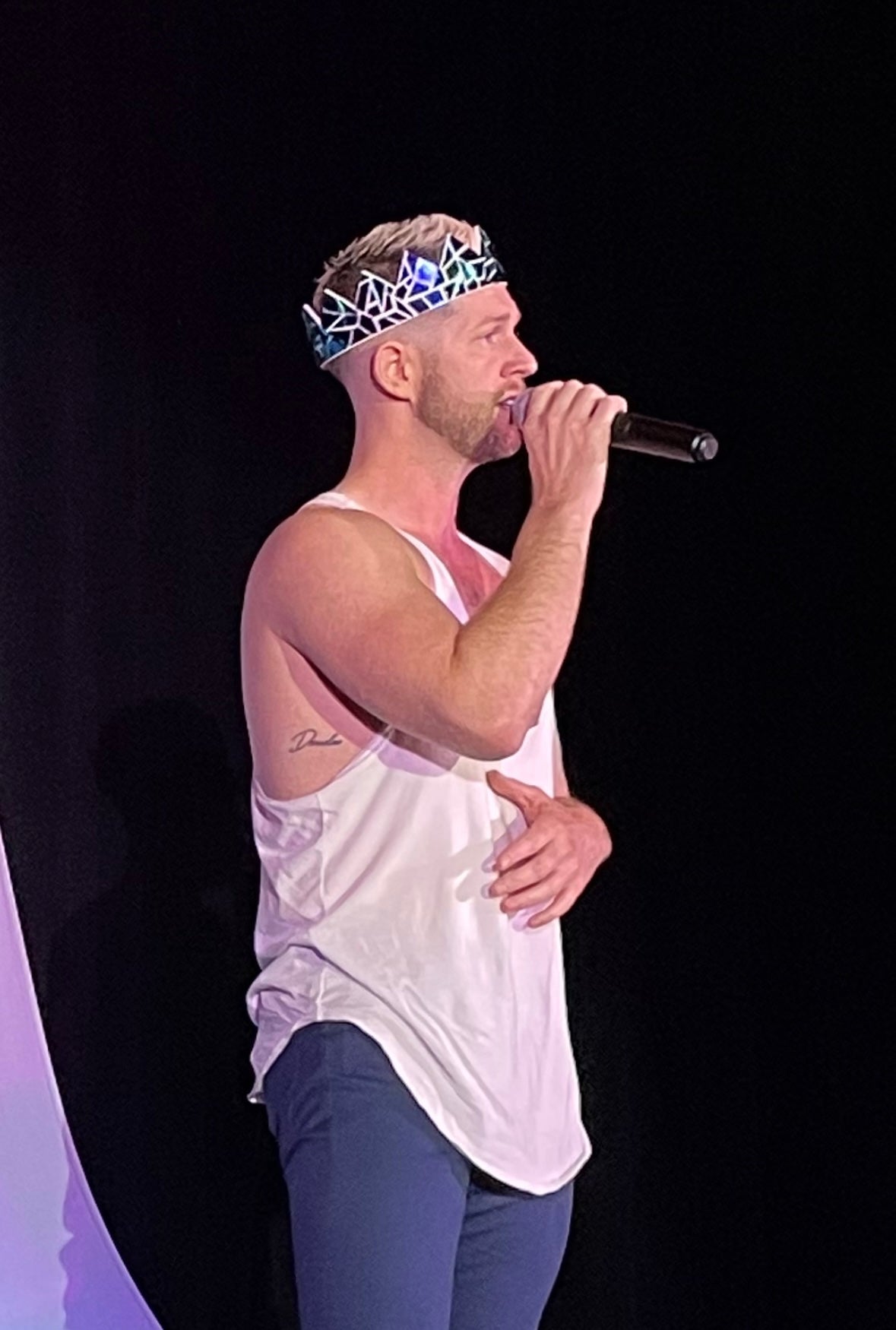 Teal and White Mirror Crown