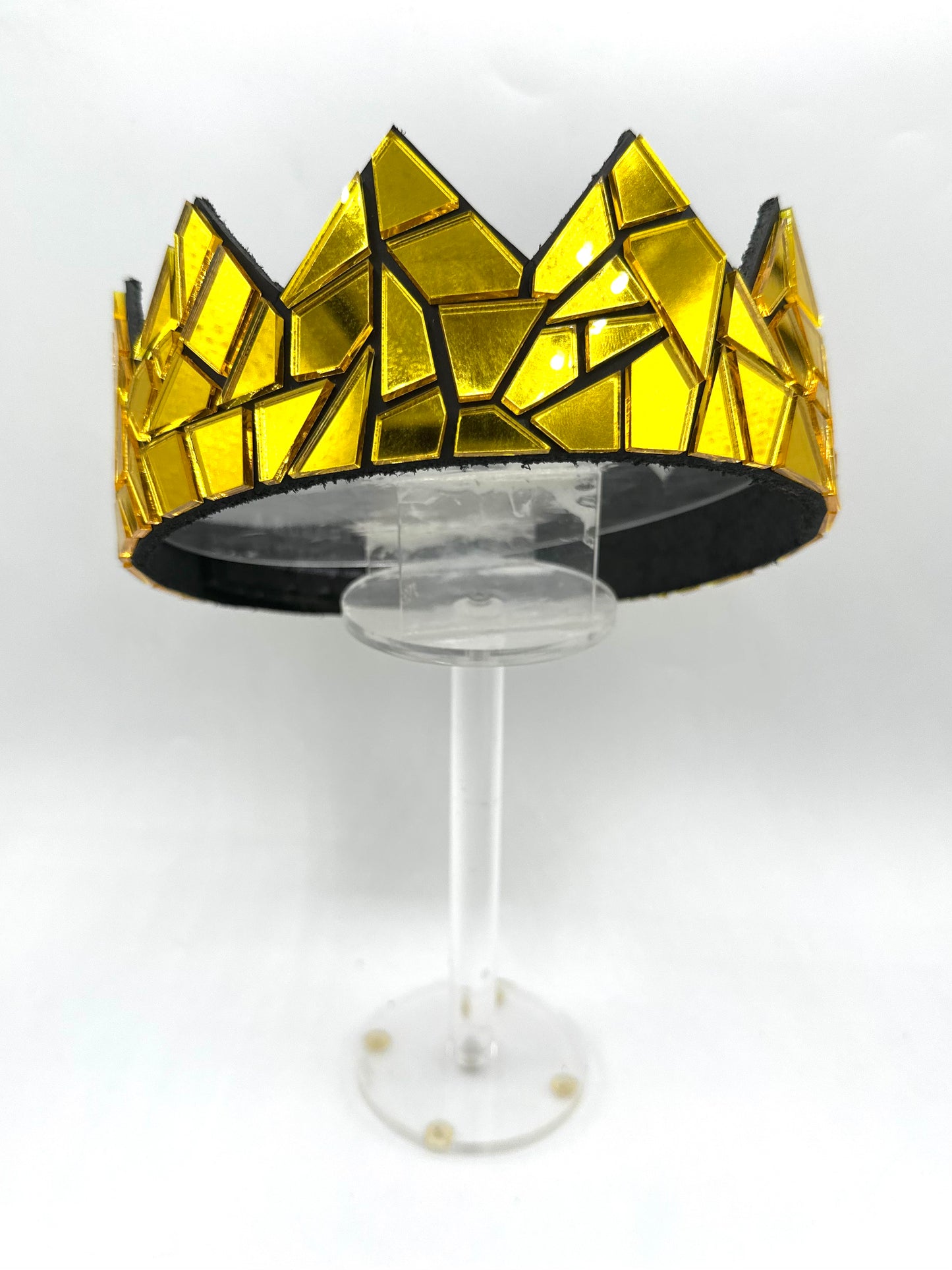 Yellow Mirror Crown on Black