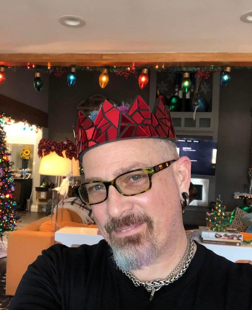 Ruby Mirror Crown on Black