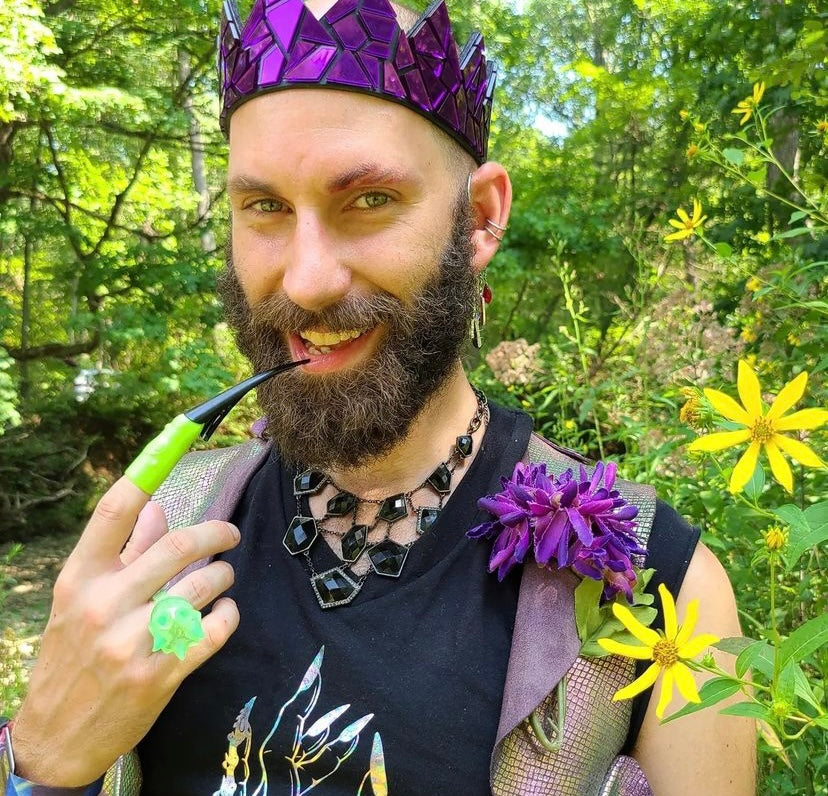 Purple Mirror Crown on Black