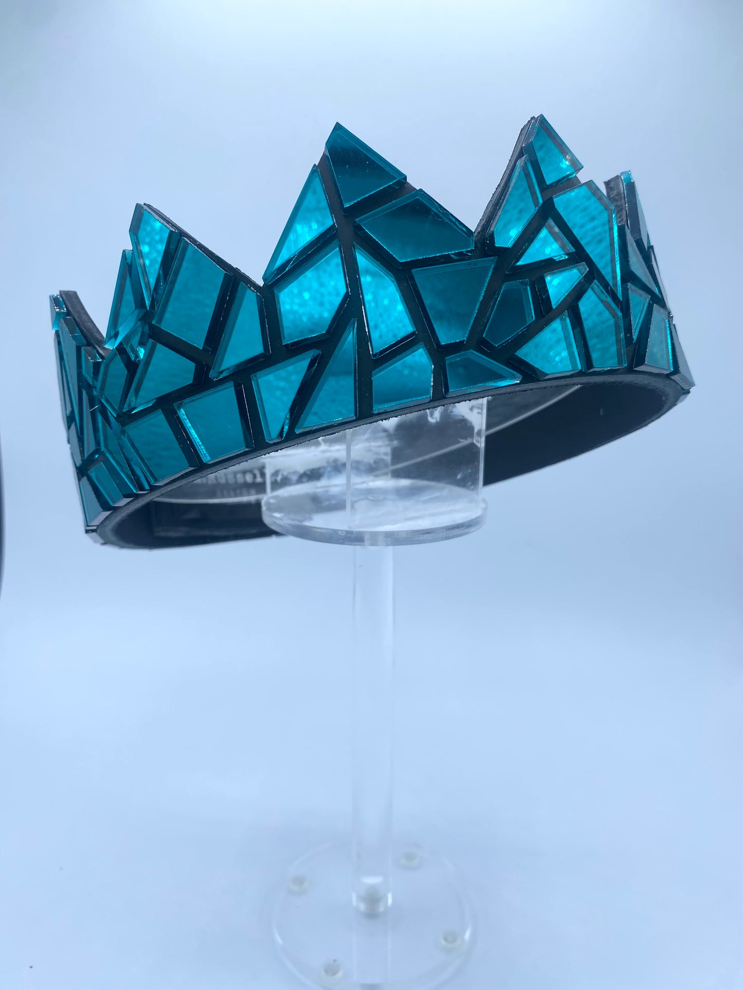 Teal Mirror Crown on Black