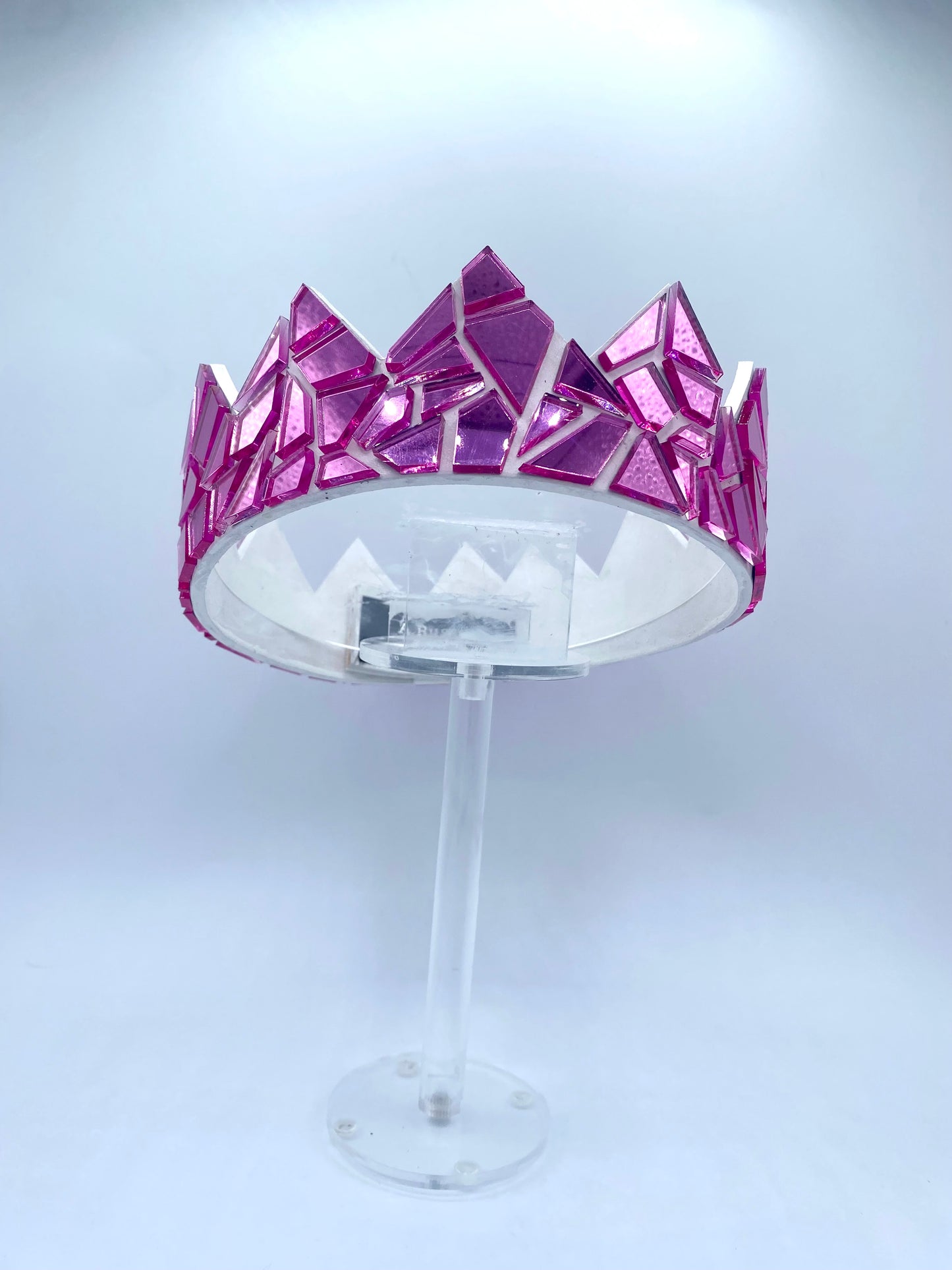Pink Mirror Crown on White