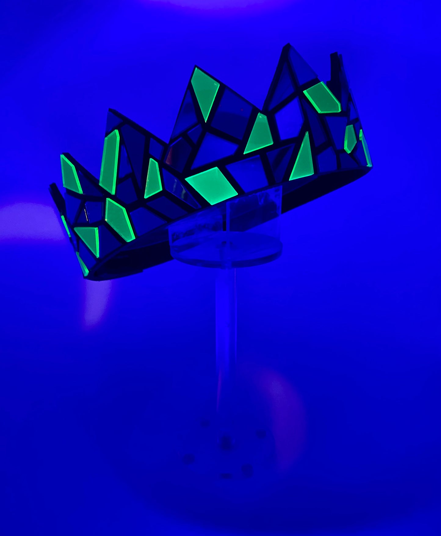 Multicolor Mirror Crown on Black