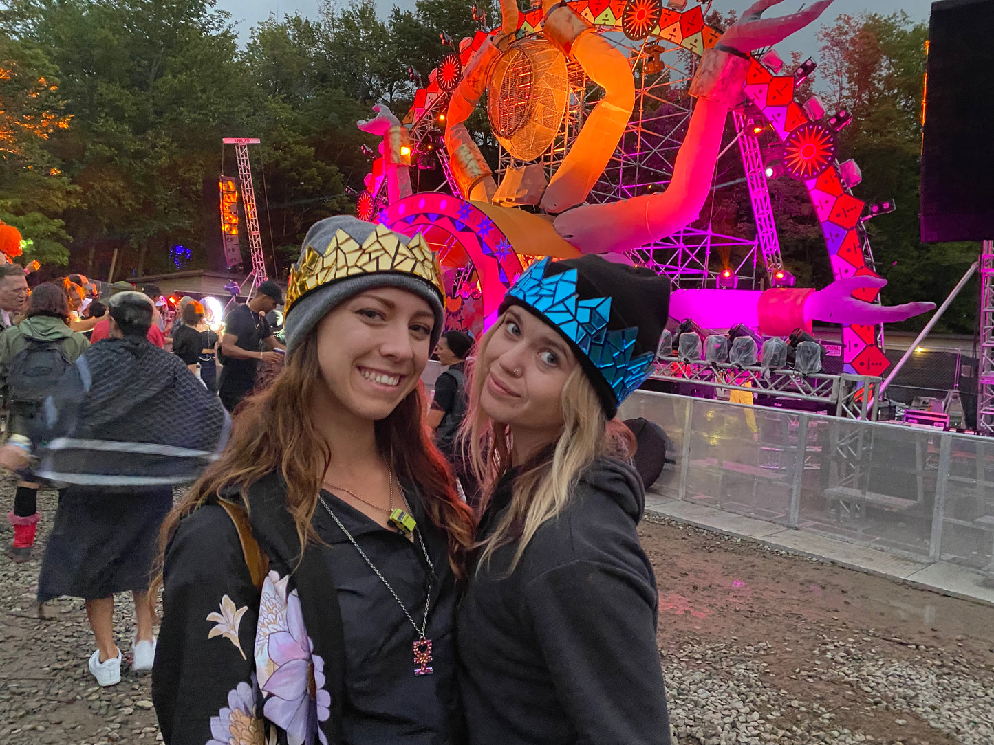 Aqua Mirror Crown on Black