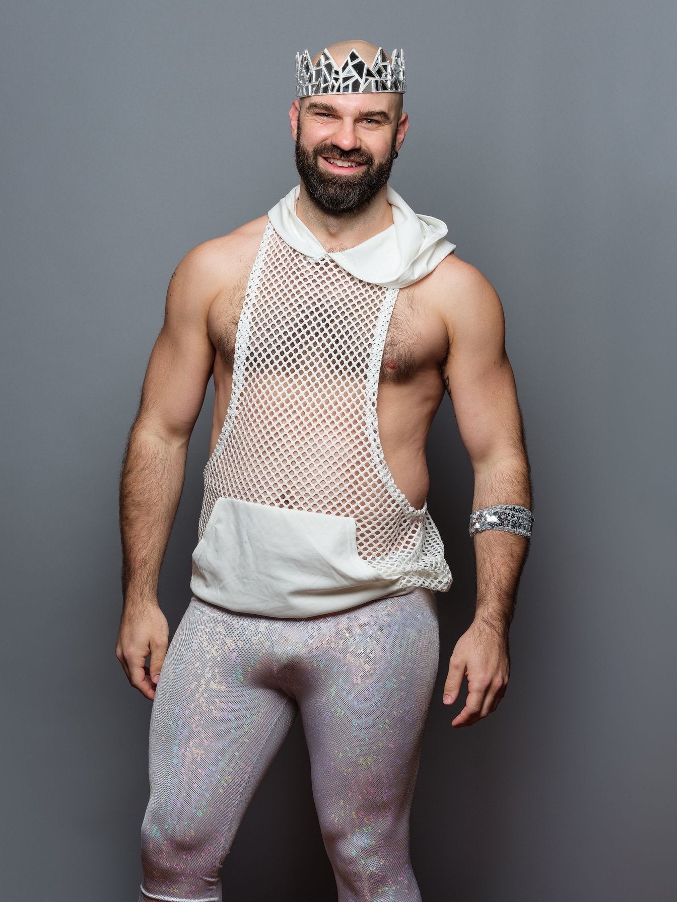 Silver Mirror Crown on White