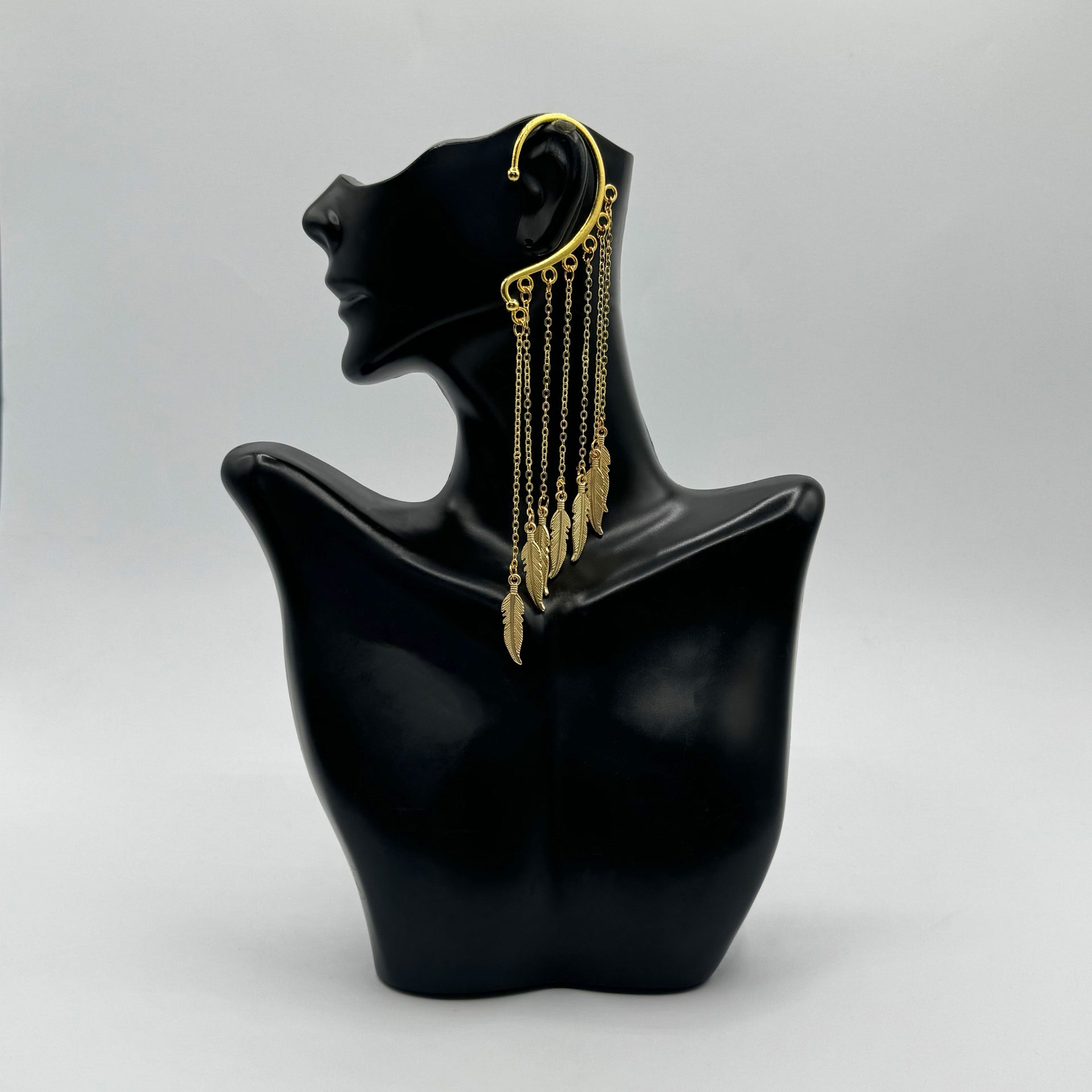 Gold Feather Ear Cuff