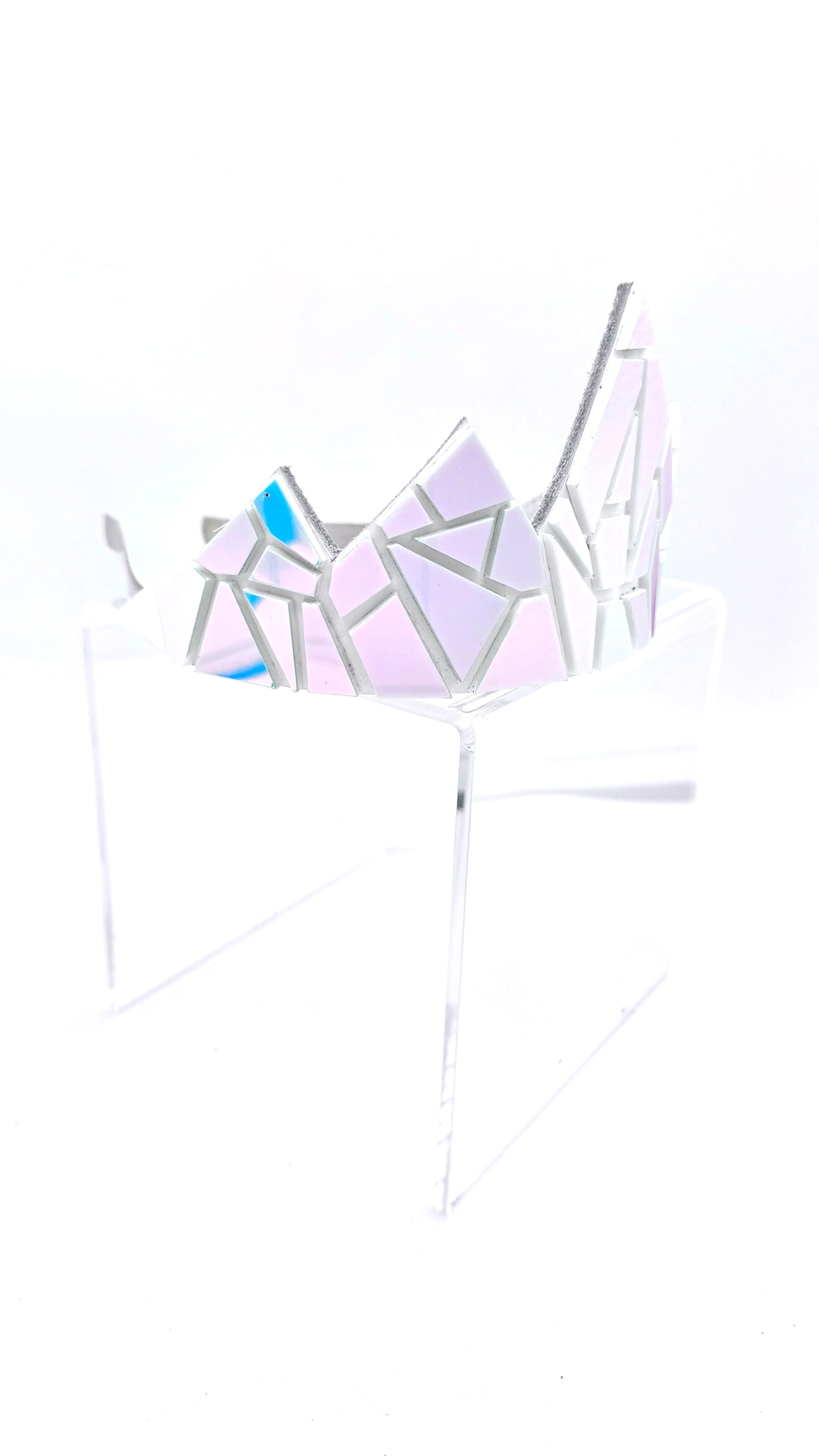 Iridescent Moonstone Tiara on White