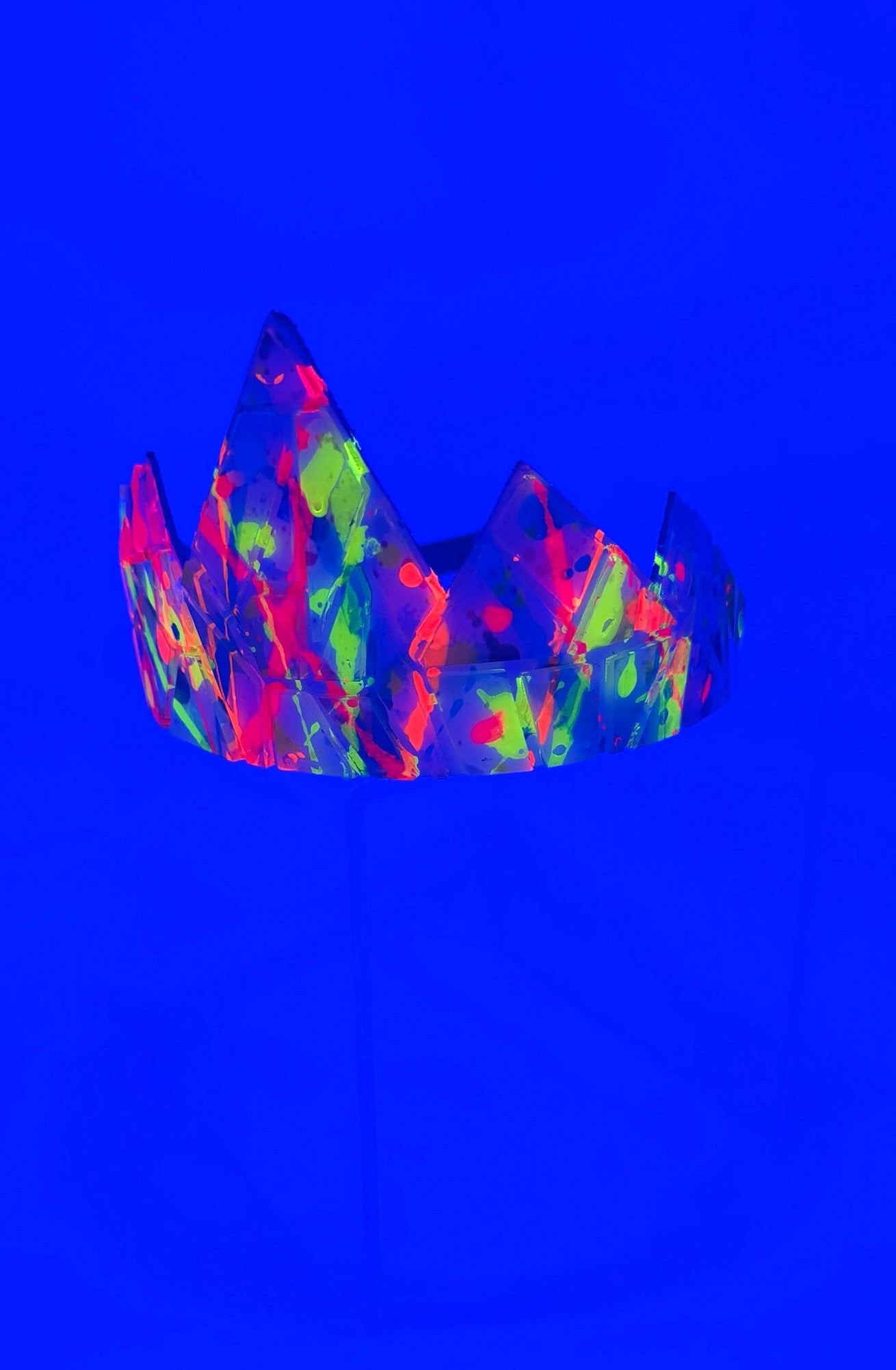 UV Splatter Paint Tiara on White
