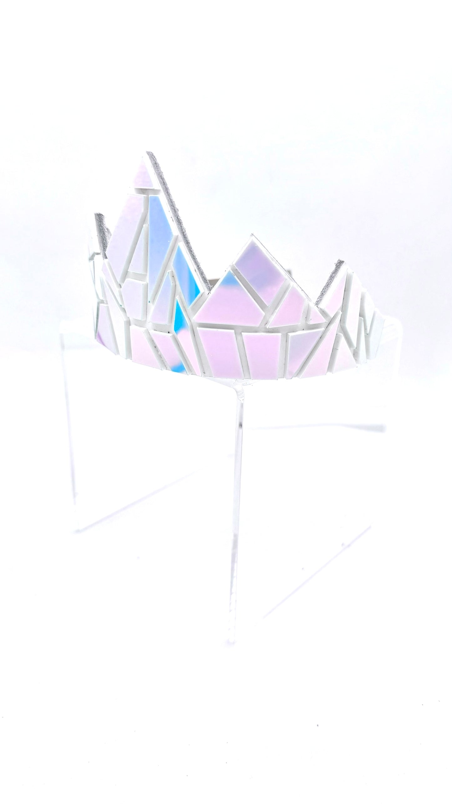 Iridescent Moonstone Tiara on White