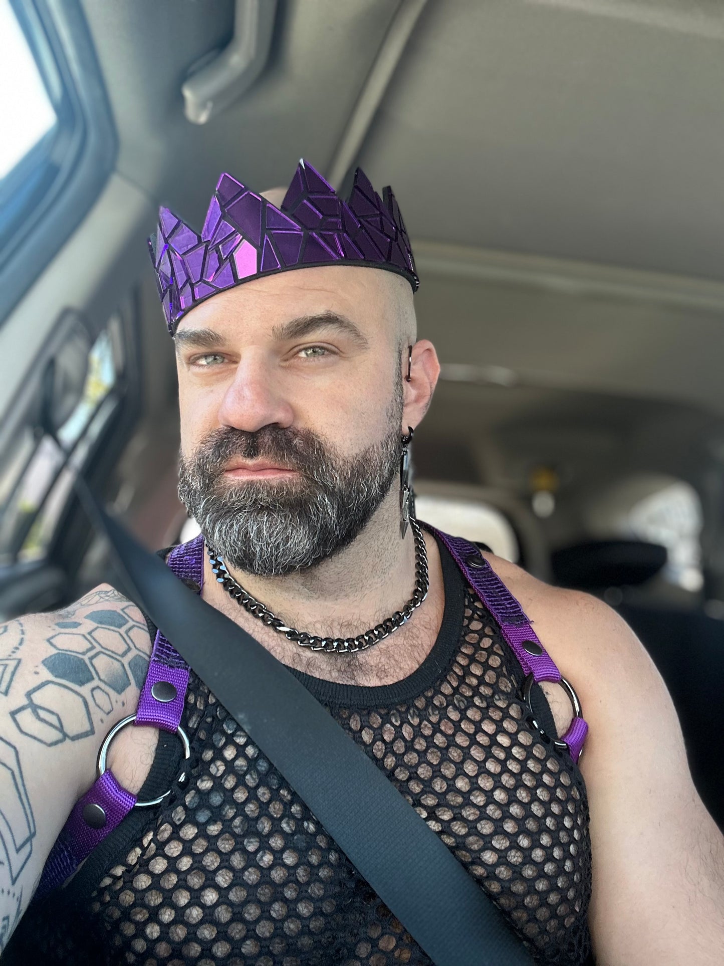 Purple Mirror Crown on Black