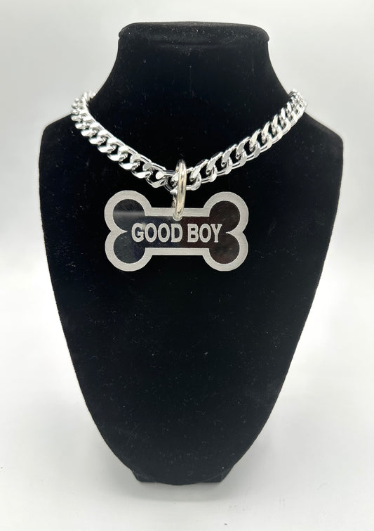 “Good Boy” Dog Tag Necklace