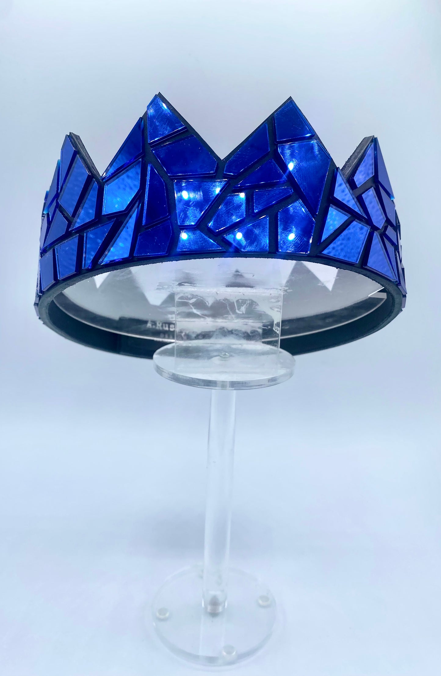 Dark Blue Mirror Crown on Black