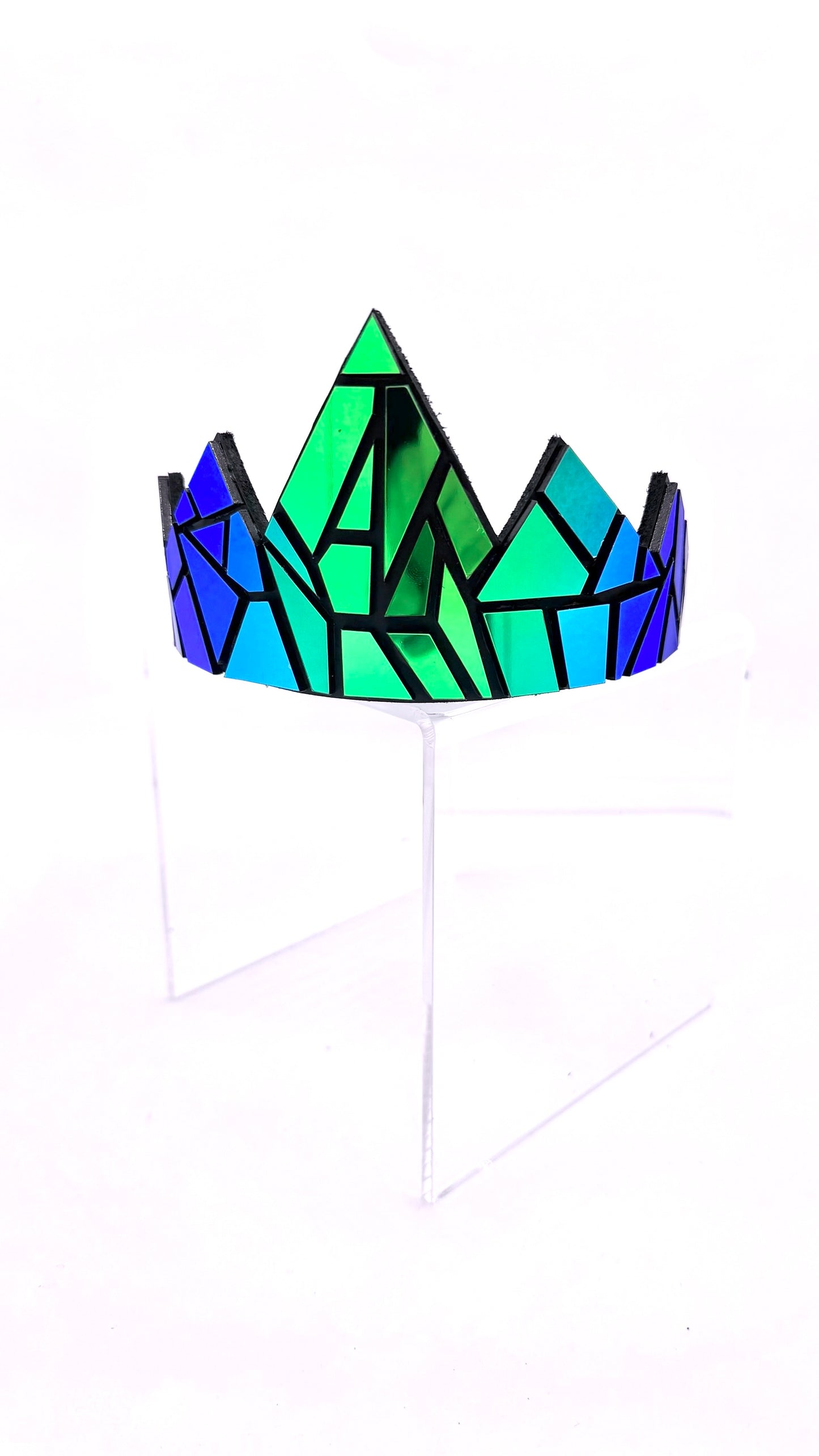 Rainbow Mirror Tiara on Black