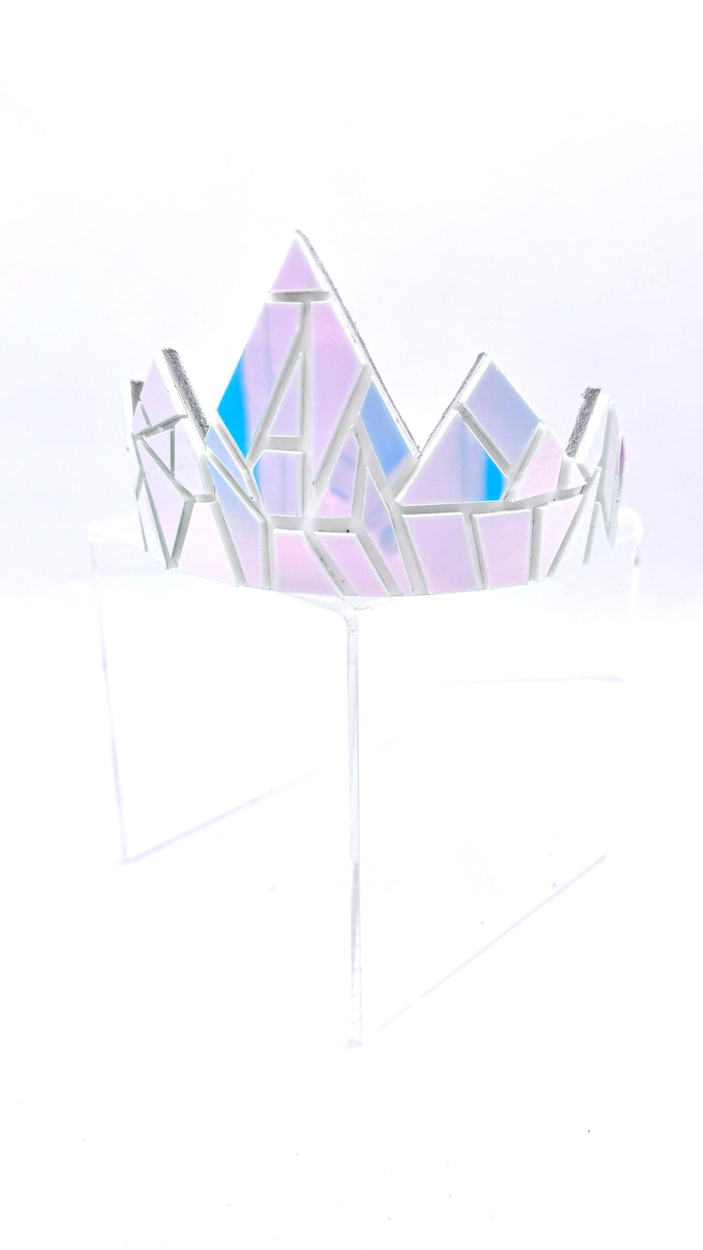 Iridescent Moonstone Tiara on White