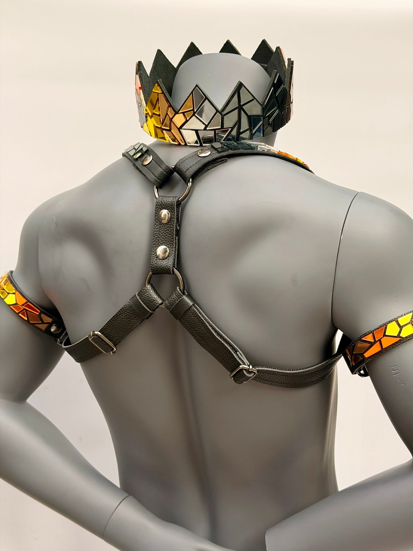 Harness Set - Bear Pride on Black Leather