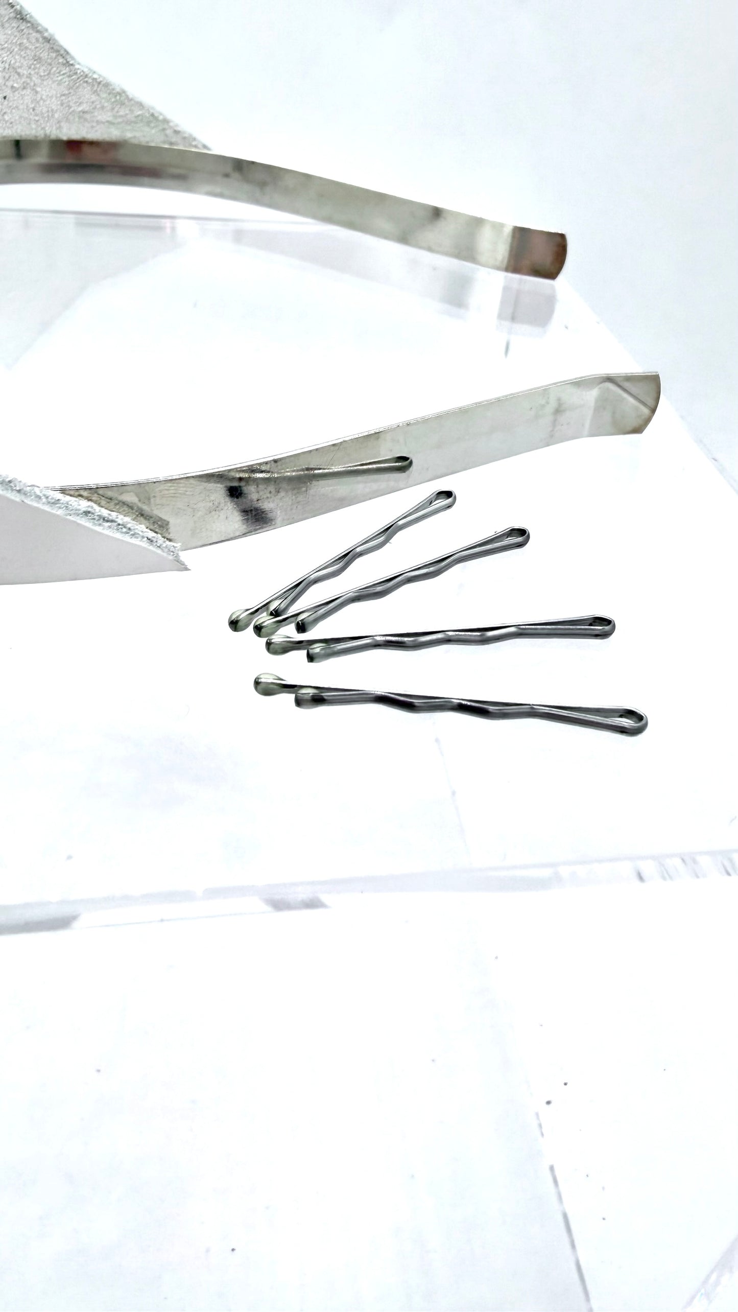 Silver Mirror Tiara on White