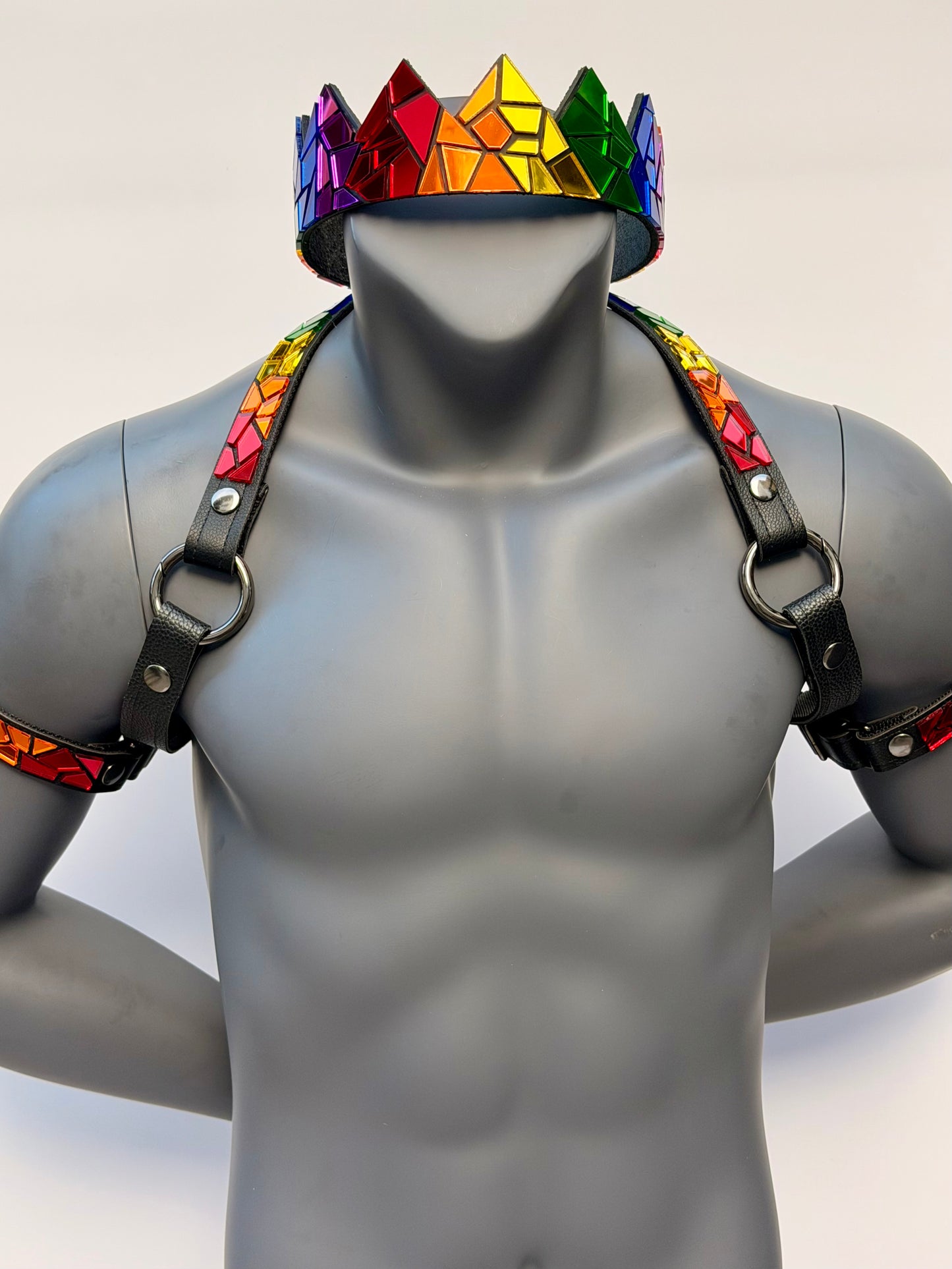Harness Set - Pride on Black Leather