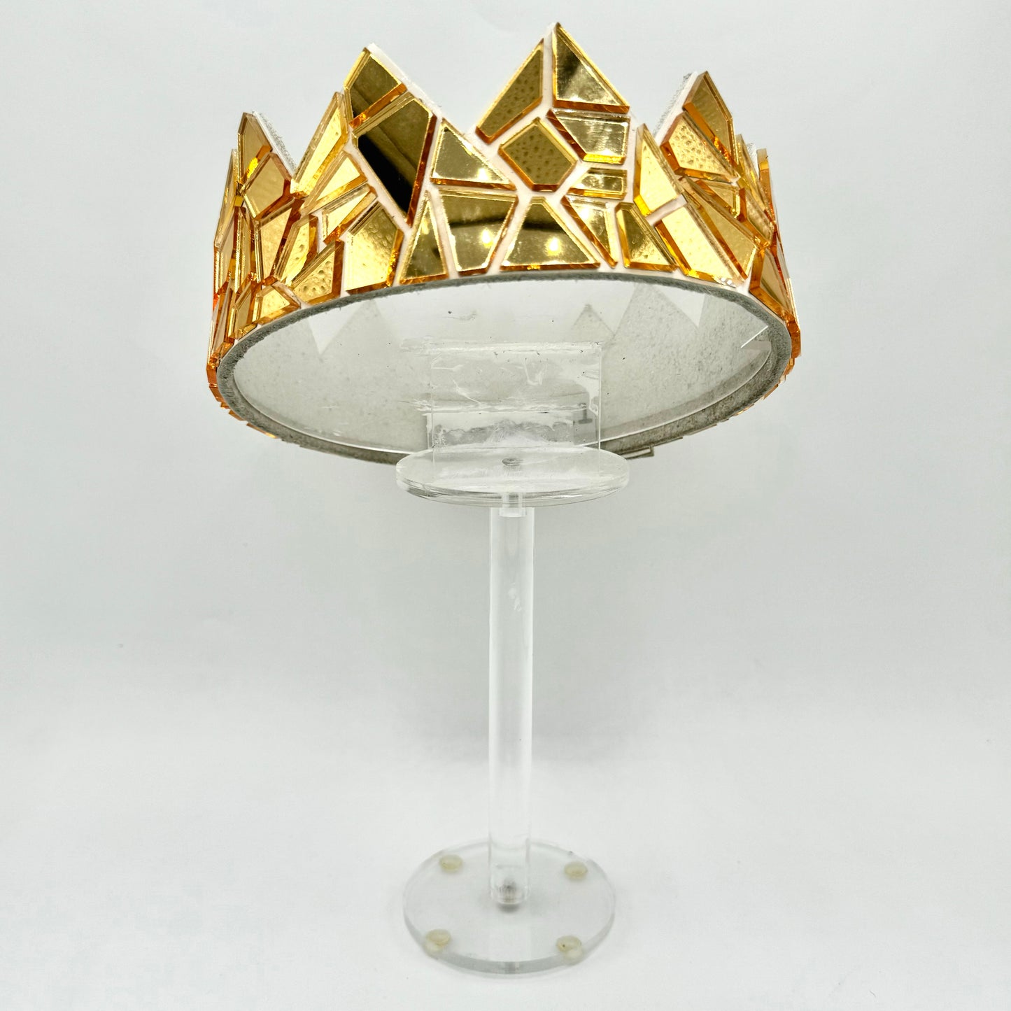 Gold Mirror Crown on White