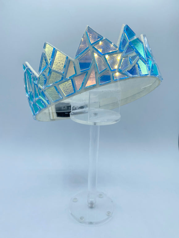 Iridescent Mirror Crown on White