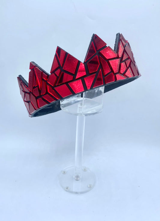 Ruby Mirror Crown on Black