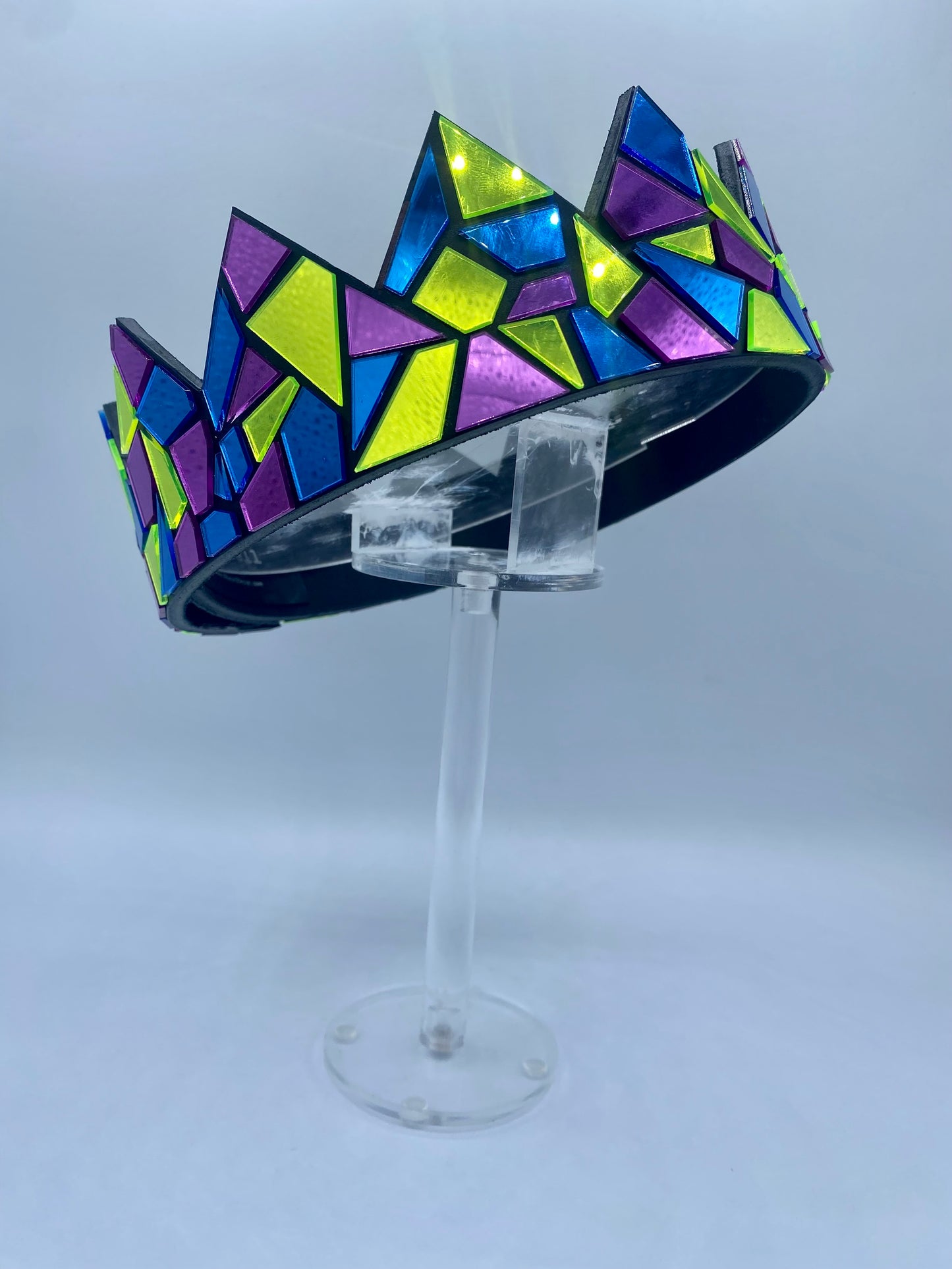 Multicolor Mirror Crown on Black