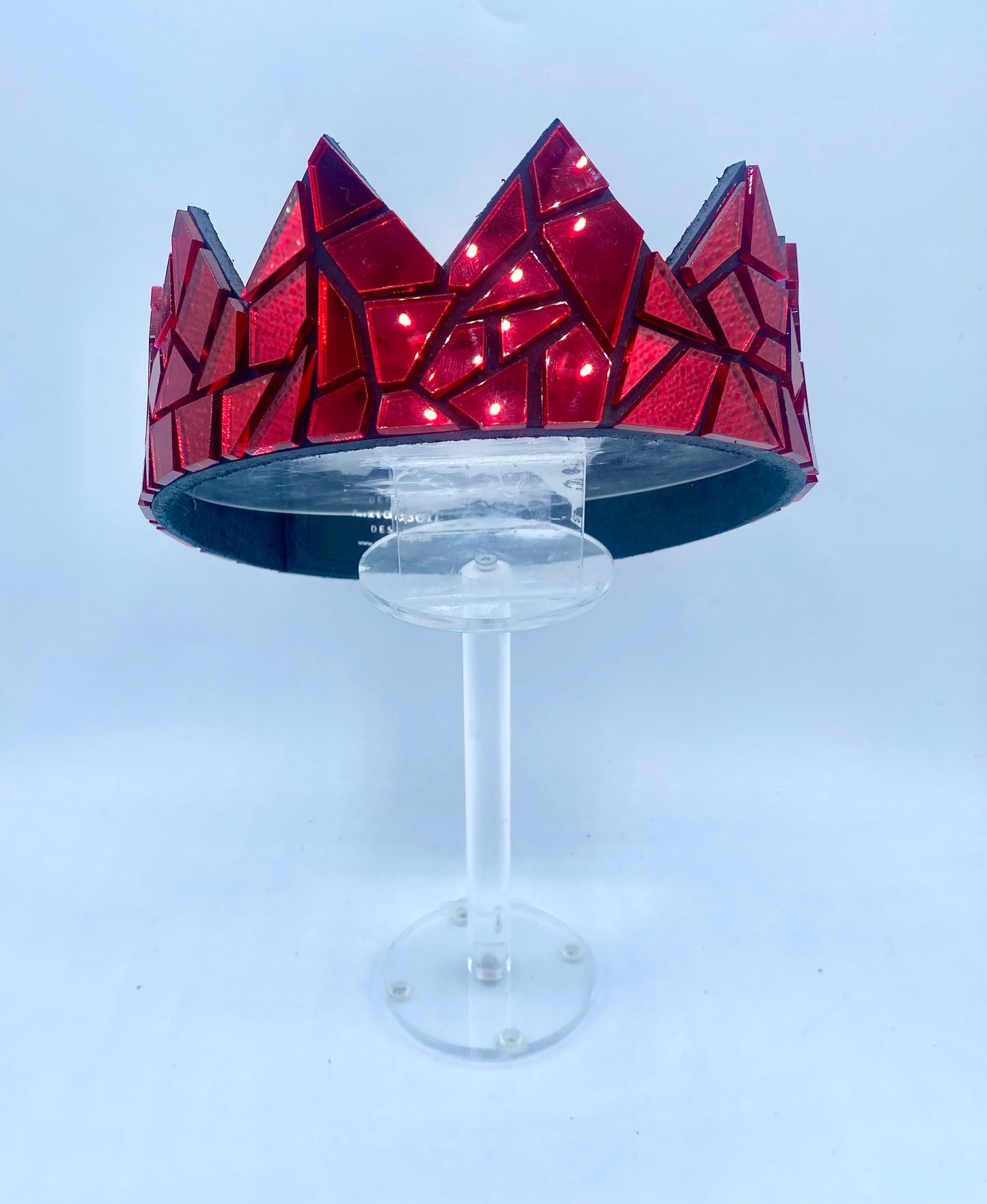 Ruby Mirror Crown on Black