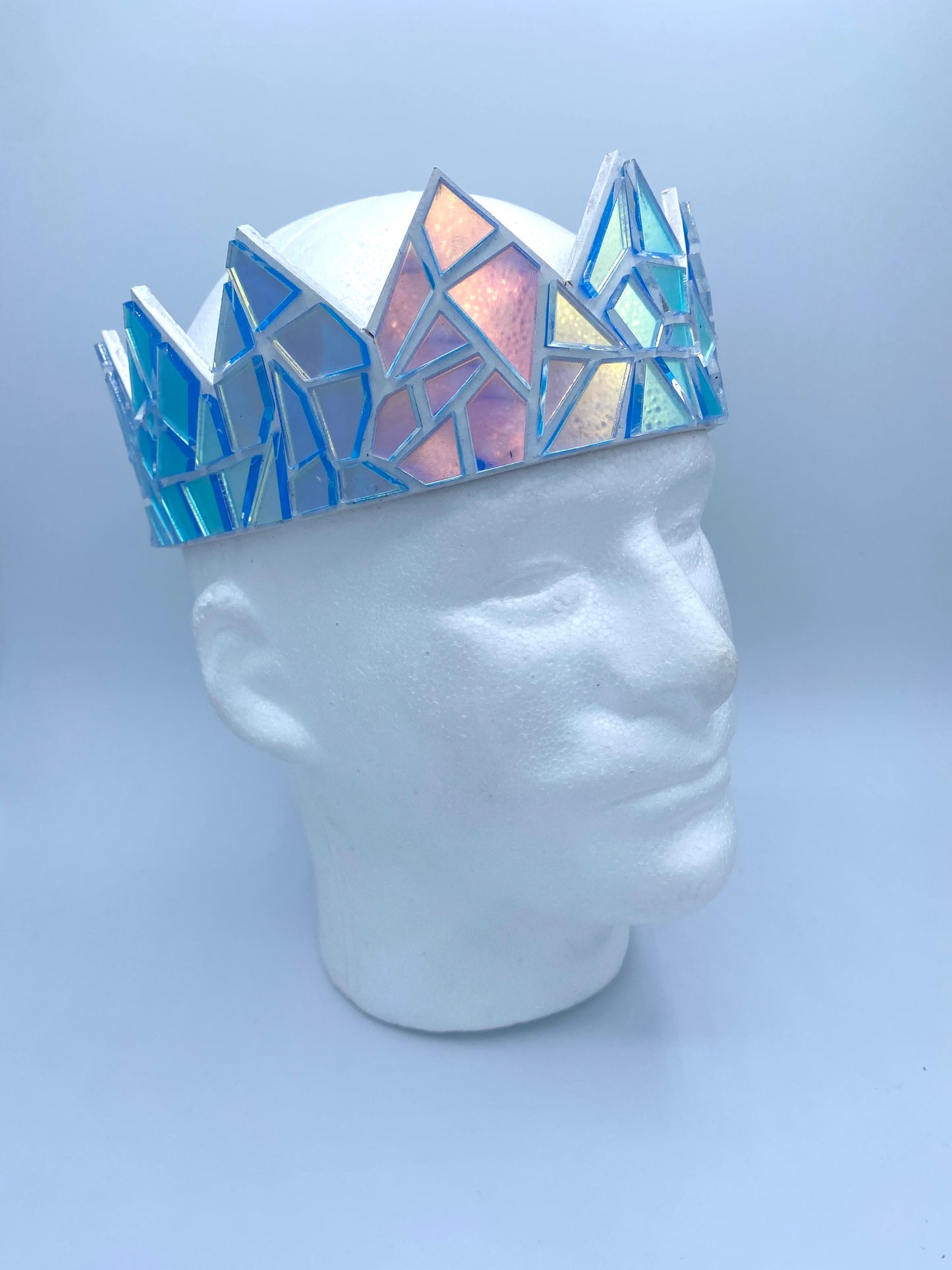 Iridescent Mirror Crown on White