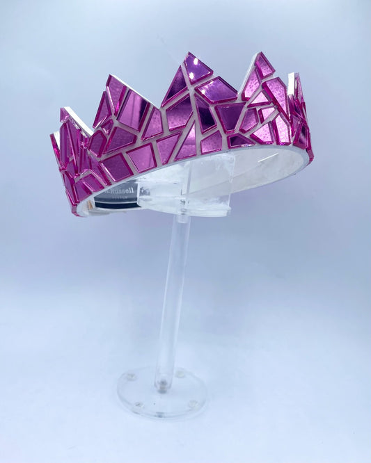 Pink Mirror Crown on White