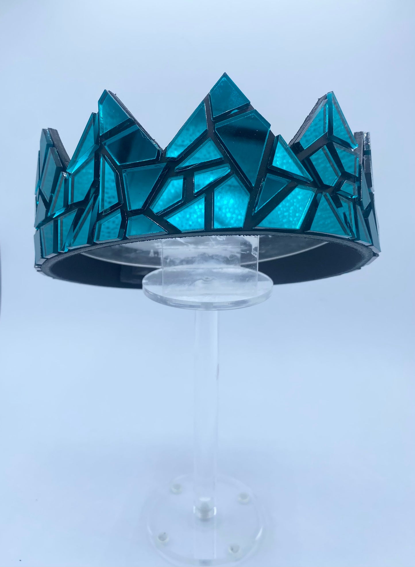 Teal Mirror Crown on Black
