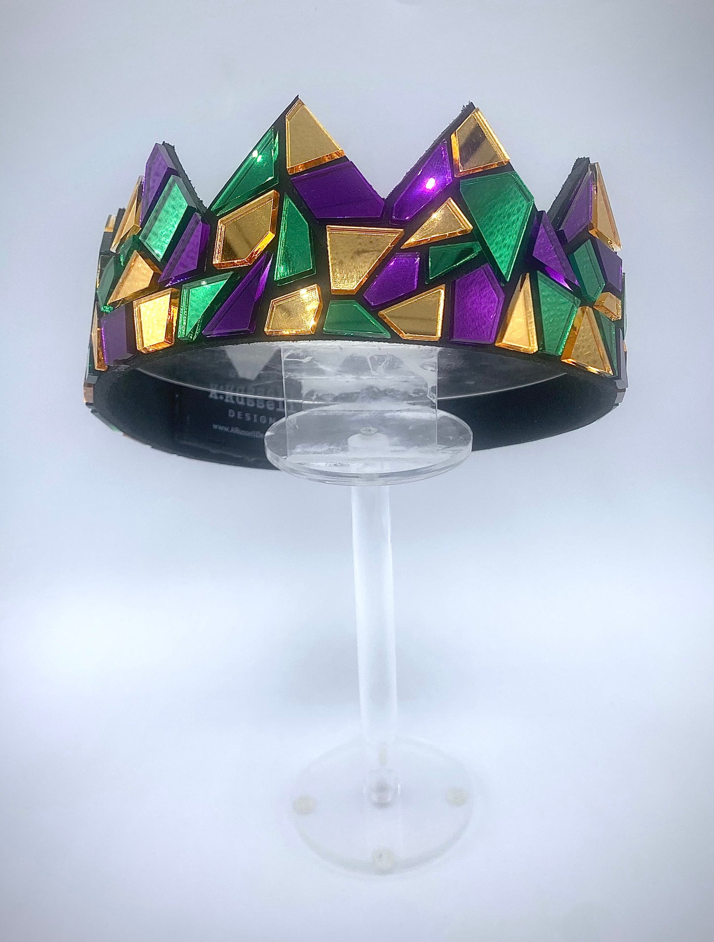 Mardi Gras Mirror Crown on Black